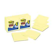 Post-it Super Sticky Pop-up Notes, 3x3 in, 12 Pads, 2X The Sticking Power, Canary Yellow, Recyclable (R330-12SSC)