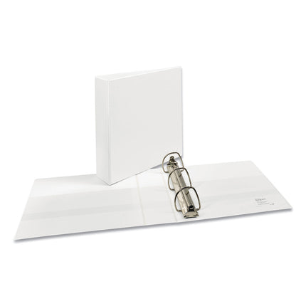 Avery Durable Clear View 3 Ring Binders, 2 Inch EZD Rings, 1 White Binder (09501)