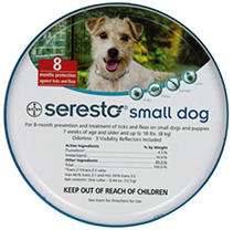 Seresto Small Dog Vet-Recommended Flea & Tick Treatment & Prevention Collar for Dogs Under 18 lbs. | 8 Months Protection
