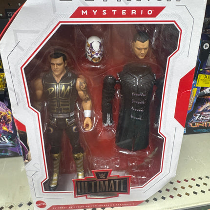 Mattel WWE Ultimate Edition Action Figure & Accessories, 6-inch Dominik Mysterio Collectible Set, Swappable Heads & Hands, 30 Articulation Points