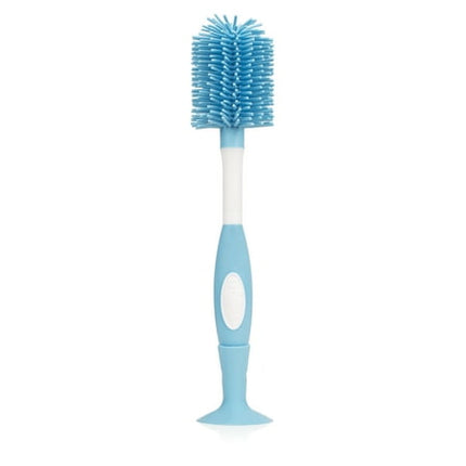 Dr. Brown's Soft Touch No Scratch Baby Bottle Cleaning Brush Nipple Cleaner with Stand and Storage Clip, BPA Free, Blue 1-Pack Brown
