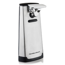 Hamilton Beach Extra-Tall Electric Automatic Can Opener with Easy-Clean Detachable Cutting Lever, Cord Storage, Knife Sharpener, Brushed Stainless Steel (76700) Brushed Stainless Steel