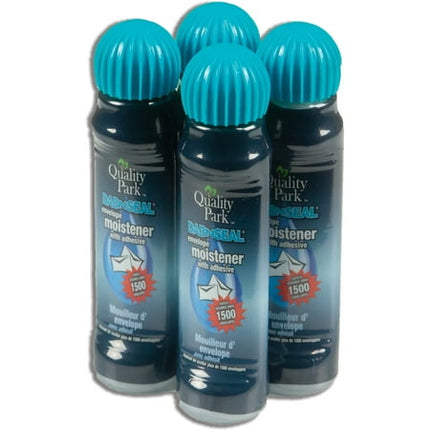 Quality Park Dab-N-Seal Envelope Moistener with Adhesive, 50ML Bottle, 4 Pack (46071)