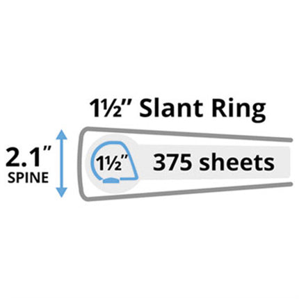 Avery Green Heavy Duty 1.5 Inch Slant Ring Durable Binder