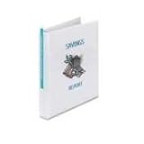 Avery Durable Clear View 3 Ring Binders, 2 Inch EZD Rings, 1 White Binder (09501)
