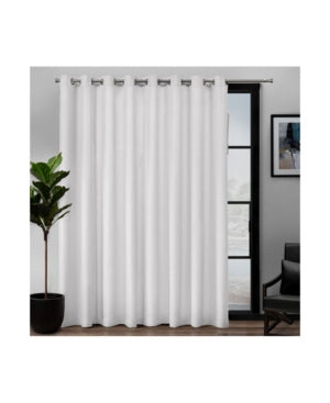 108"x84" Loha Patio Grommet Top Single Curtain Panel White - Exclusive Home: Indoor Light Filtering, Energy Efficient