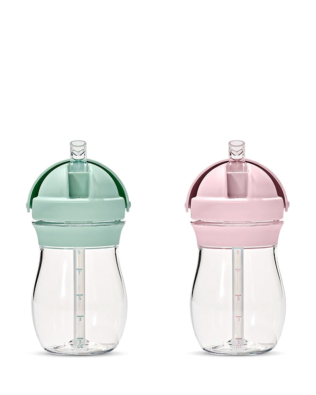 OXO Tot Transitions Straw Cup 9 oz. - Opal and Blossom - 2 Pack