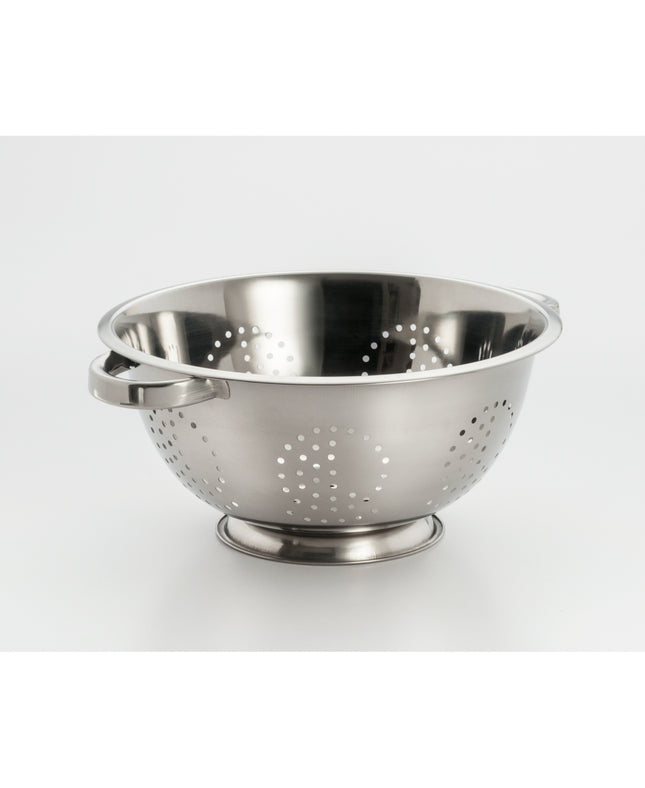 EXCELSTEEL Heavy Duty Stainless Steel Colander 5 Qt | Easy Grip Handles | Self-Draining Base | Mirror Polished | Dishwasher Safe | Pack of 1 Stainless