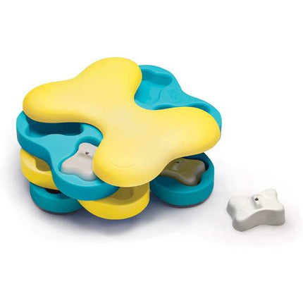 Outward Hound by Nina Ottosson Dog Tornado Treat Puzzle Dog Toy, Level 2 Intermediate, Blue
