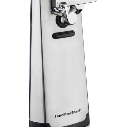 Hamilton Beach Extra-Tall Electric Automatic Can Opener with Easy-Clean Detachable Cutting Lever, Cord Storage, Knife Sharpener, Brushed Stainless Steel (76700) Brushed Stainless Steel
