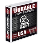 Samsill Durable 2 Inch D-Ring White View Binder Customizable Bulk Pack