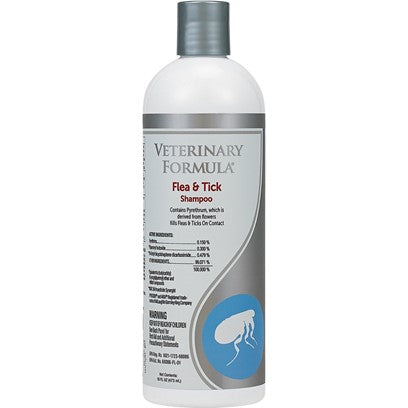 Veterinary Formula Flea and Tick Shampoo for Dogs and Cats, 16 oz