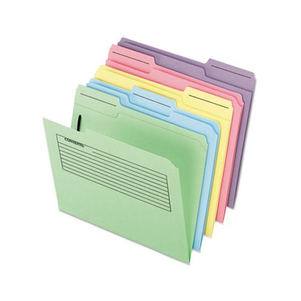 Pendaflex 45270 Printed Notes Folders with Fastener, 1/3 Cut Top Tab, Letter, Assorted (Pack of 30)
