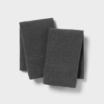 Threshold Standard Cotton Jersey Pillowcase 2-Pack Charcoal Heather
