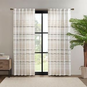 1pc 50"x84" Light Filtering Nea Printed Curtain Panel Natural - Ink+Ivy (Please be advised that sets may be missing pieces or otherwise incomplete.)