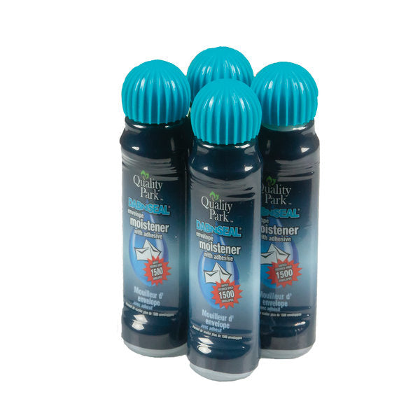 Quality Park Dab-N-Seal Envelope Moistener with Adhesive, 50ML Bottle, 4 Pack (46071)
