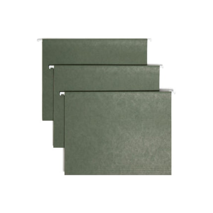 Smead Hanging File Folder, 1/5-Cut Adjustable Tab, Letter Size, Standard Green, Hanging Folders for Filing Cabinets, File Organizer Folder, 25 Per Box (64055)