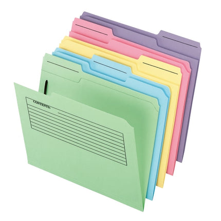 Pendaflex 45270 Printed Notes Folders with Fastener, 1/3 Cut Top Tab, Letter, Assorted (Pack of 30)