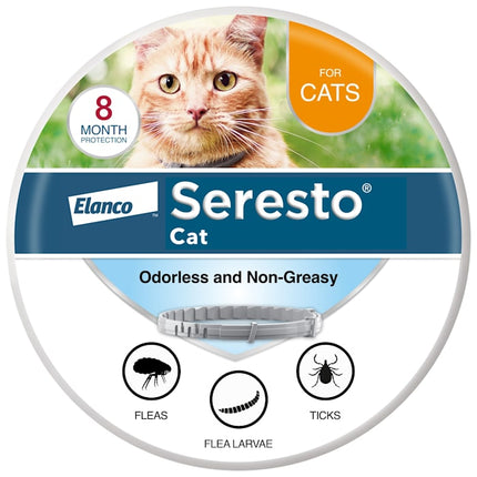 Seresto Cat Vet-Recommended Flea & Tick Treatment & Prevention Collar for Cats | 8 Months Protection