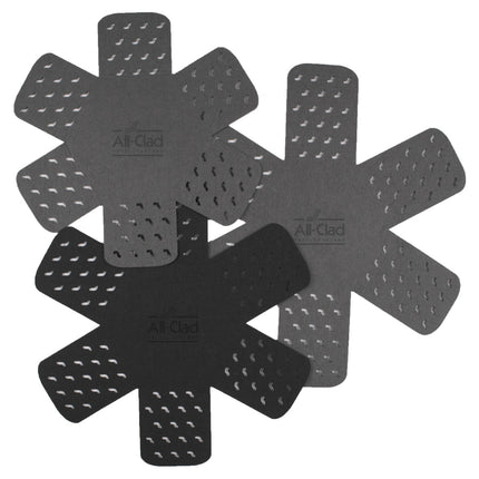 All-Clad Premium Cookware Protectors: Pot and Pan Protectors for Kitchen Organization - Perfect for Cast Iron, Steel, or Glass, (3-Piece), Black/Grey Black/Grey