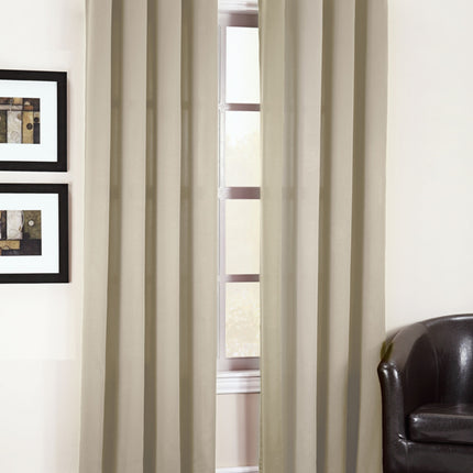 54"x84" Sun Zero Room Darkening Seymour Grommet Curtain Panel Stone: Modern Thermal Insulated, Energy Efficient, Noise Reduction