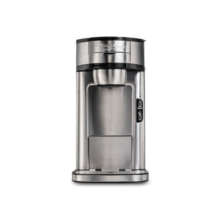 Hamilton Beach The Scoop Single Serve Coffee Maker & Fast Grounds Brewer, Brews in Minutes, 8-14oz. Cups, Stainless Steel Stainless Steel