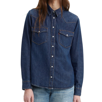 Levi's® Women's Long Sleeve The Ultimate Western Button-Down Shirt - Smokin Hot XXL