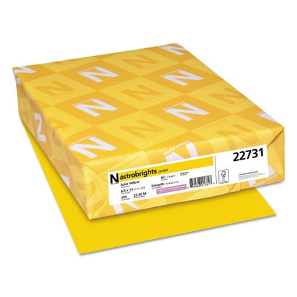 Vibrant Solar Yellow Astrobrights 65 lb Cardstock Paper 250 Sheets