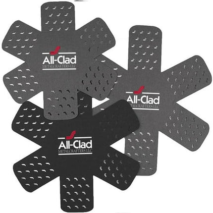 All-Clad Premium Cookware Protectors: Pot and Pan Protectors for Kitchen Organization - Perfect for Cast Iron, Steel, or Glass, (3-Piece), Black/Grey Black/Grey