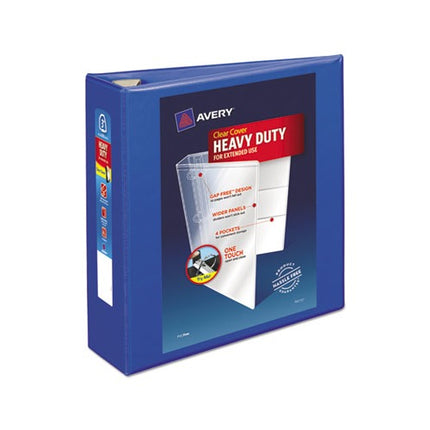 Avery Heavy-Duty View Binder with EZD One-Touch Locking Rings for Documents Pacific Blue