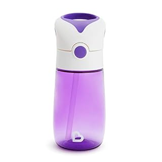 Munchkin® Flip & Go™ Toddler Sippy Cup with Straw, 12 Ounce, Ultra Durable Tritan Material, Purple Purple