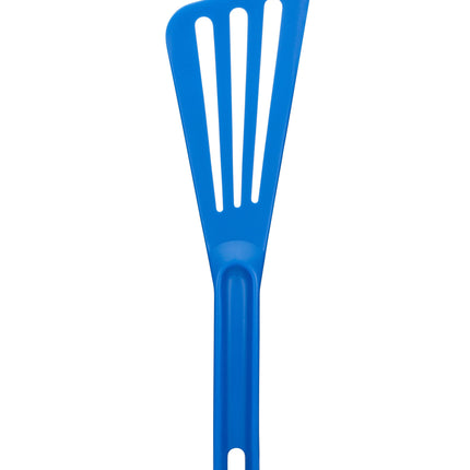 Matfer Bourgeat Exoglass Pelton Slotted Spatula 12in Blue