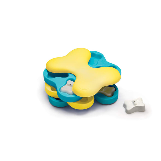 Outward Hound by Nina Ottosson Dog Tornado Treat Puzzle Dog Toy, Level 2 Intermediate, Blue