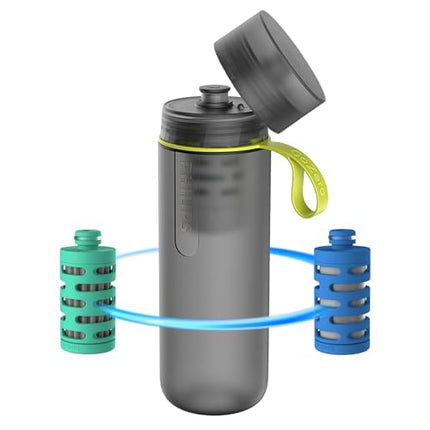 Philips GoZero Active BPA-Free Water Bottle With Fitness Filter 24oz Blue