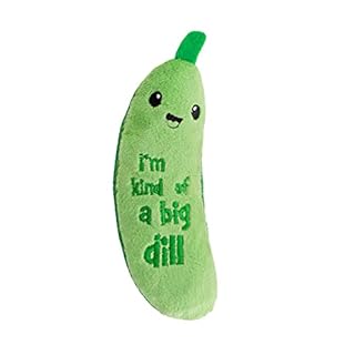 Catstages Crunchy Pickle Kicker Toy with Catnip and Dental Mesh, Pickle Shape, Plush and Crinkle Cat Toy for Kicking, Tossing, and Teeth Cleaning, Green