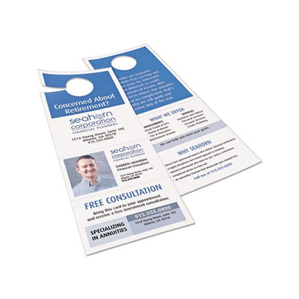 Avery Printable Door Hangers with Tear-Away Cards, 4.25" x 11", Matte White, 80 Blank Door Hangers for Laser and Inkjet Printers (16150)