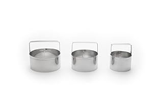 Fox Run Biscuit Cutter Set, 3-Piece Set, 2", 2.5", 3" Diameter Silver