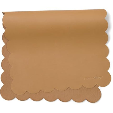 Ava + Oliver Vegan Leather Baby Changing Mat 16 X 30in Cream