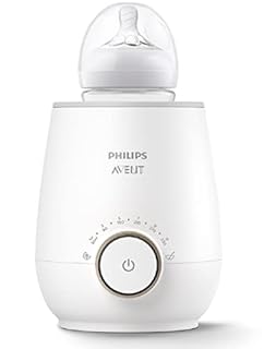 Philips Avent Premium Fast Bottle Warmer, with Smart Temperature Control, Water Bath Technology, Automatic Shut-Off, Model SCF358 Java