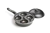 Fox Run Egg Pan, Non-stick Egg Poacher and Fry Pan Set Black