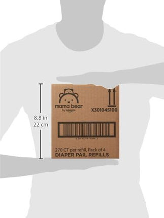 Mama Bear Diaper Pail Refills with Odor Control Unscented 1080 Count