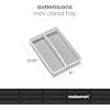 madesmart Classic Mini Utensil Tray, Soft Grip, Non-Slip Kitchen Drawer Organizer, 2 Compartments, Multi-Purpose Home Organization, BPA Free, White White