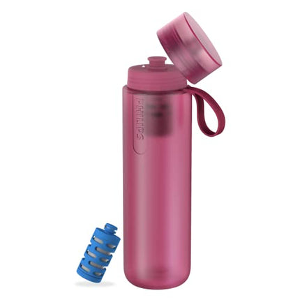 Philips GoZero Active BPA-Free Water Bottle With Fitness Filter 24oz Blue