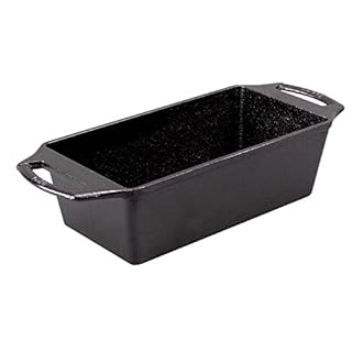 Lodge Cast Iron Loaf Pan 8.5x4.5 Inch, Black Black