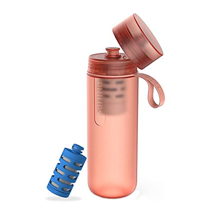 Philips GoZero Active BPA-Free Water Bottle With Fitness Filter 24oz Blue