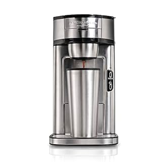 Hamilton Beach The Scoop Single Serve Coffee Maker & Fast Grounds Brewer, Brews in Minutes, 8-14oz. Cups, Stainless Steel Stainless Steel