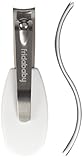 Frida Baby NailFrida Baby Nail Clippers & Nail File & Buffer for Newborns and Up, Safety Spyhole, Nickel Free, Curved Clipper to Fit Babies Nails White/Silver