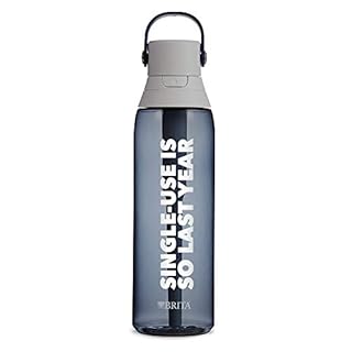 Brita Insulated Filtered Water Bottle with Straw, Reusable, Christmas Gift and Stocking Stuffer For Men and Women, BPA Free Plastic, Night Sky, 26 Ounce Night Sky