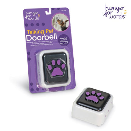 Hunger for Words Talking Pet Doorbell - 1 Piece Doorbell for Dogs, Doggie Doorbell, Perfect for Dog Potty Training, Talking Dog Buttons