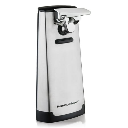 Hamilton Beach Extra-Tall Electric Automatic Can Opener with Easy-Clean Detachable Cutting Lever, Cord Storage, Knife Sharpener, Brushed Stainless Steel (76700) Brushed Stainless Steel